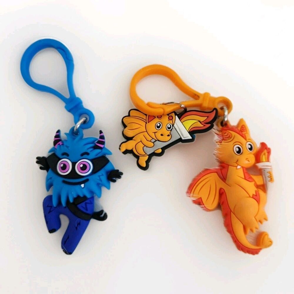 Lot 2 AHA Kids Heart Challenge Rubber Keychains School Fundraiser